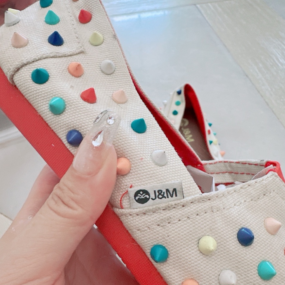 J&M Studded Canvas Flats - Picture 6 of 9